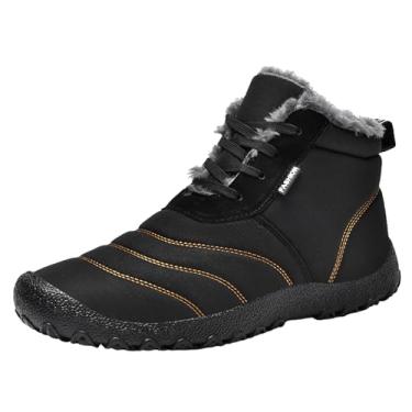 Imagem de Botas de caminhada impermeáveis,Botas de inverno totalmente forradas de pele para mulheres neve impermeável | Botas masculinas de inverno para caminhada e mochila de neve para mulheres e