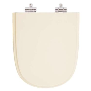 Imagem de Assento Sanitario Poliester com Amortecedor Ezedra Bone (Bege Claro) para Vaso Ideal Standard