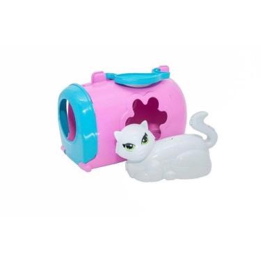 Imagem de Brinquedo Infantil Gatinho Com Casinha Maleta Com Alça