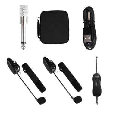 Imagem de Saxofone microfone megaphon flexível fácil de instalar clipe no microfone erhu captador para baixo trompete sax trombone gravação de voz, B