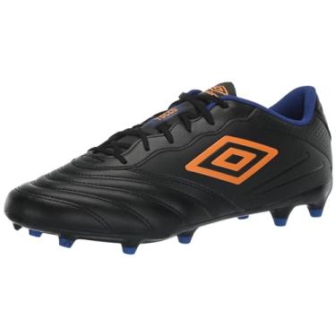 Imagem de Umbro Chuteira de futebol masculina Tocco 3 Club Fg, Preto/Laranja/Azul, 40