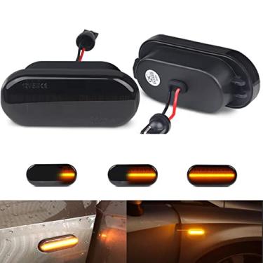 Imagem de 2 x sequenciais luzes de seta de seta de LED compatíveis com VW Golf 4 3 MK4 MK3 Polo Passat 3BG Sharan Bora Lupo Vento para Skoda Octavia para Ford C-Max Fiesta Focus Fusion para assento (lente