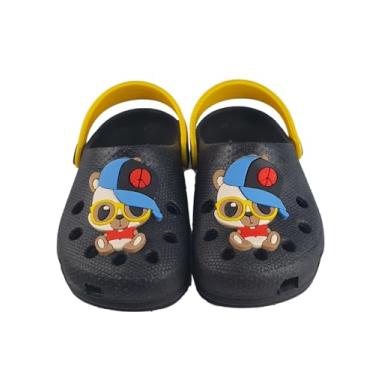 Imagem de Sandália Babuche Infantil Masculina Chinelo (Sandália Babuche Chinelo Infantil Preto Cão Boné, BR, Criança de 1 a 3 anos, Numérico, 25)