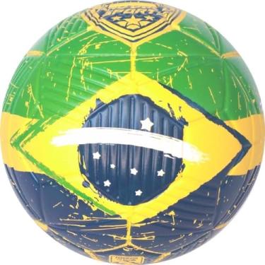 Imagem de Bola de Futebol, Campo, Brasil, PVC/PU, N.5, Verde Amarela e Azul, Futebol e Magia