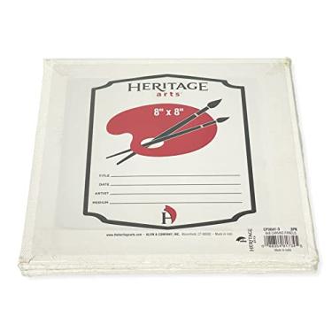 Imagem de Heritage Arts CP30413 Conjunto de 3 painéis de tela, 198 g, 20 x 20 cm; montado em placa PDF; envolto individualmente retrátil; 100% livre de ácido; superfície de acabamento de dente leve
