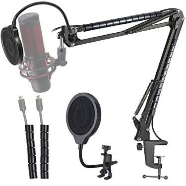 Imagem de Suporte de microfone Hyperx Quadcast com filtro pop – Braço de braço para tesoura e 3 camadas de para-brisas compatível com Hyperx Quadcast S para melhorar a qualidade de som da YOUSHARES