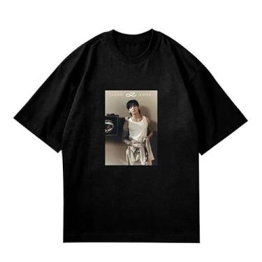 Imagem de Camiseta Jungkook Solo Golden Photo Print K-pop Merchandise Support para fãs de Jeon Jung-kook, Preto, B, GG
