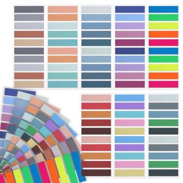 Imagem de 1600 abas adesivas para livros Morandi, 8 blocos de anotação colorida, páginas de anotações, marcadores, bandeiras, índice, abas adesivas para cadernos, leitura de livros, 2024, material escolar de