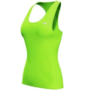 Imagem de Wulibike Camiseta feminina de ciclismo sem mangas, camiseta de corrida, regata de ciclismo de verão com 4 bolsos, Verde, M