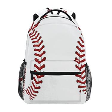 Imagem de Mochila de viagem Nander esportiva com estampa de beisebol, mochila escolar, bolsa de ombro para meninos, C, One Size