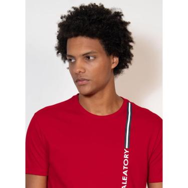 Imagem de Camiseta Aleatory Estampada Emboss Vermelho-Masculino