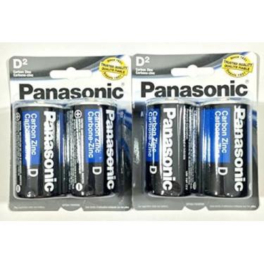 Imagem de Baterias Panasonic tamanho D 4 peças Super Heavy Duty Power Zinco Carbono