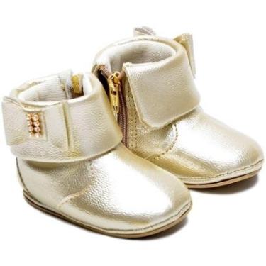 Imagem de Botinha Bota Bebe Menina Recém Nascido Batizado Laço Strass-Feminino