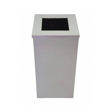 Imagem de Lixeira em Aço Inox 30L Aro Quadrada