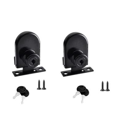 Imagem de Fechadura de vidro para armário de joias relógio de exibição de documentos livro segurança armário de exibição 5-8 mm / 0,2'' - 0,31'' mm porta de vidro sem perfuração (preto)