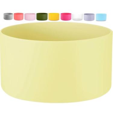 Imagem de Capa de bota para garrafas Hydro Flask e copo de viagem - Stanley Quencher Tumblers-Owala & Simple Modern Tumblers, capa protetora antiderrapante (amarelo abacaxi, serve para garrafas HydroFlask de