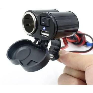 Imagem de Tomada Veicular 12v Usb Universal Moto Saida Usb 5v 1a V51 - S/M