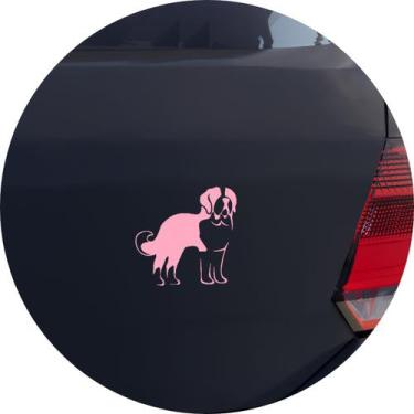 Imagem de Adesivo de Carro Cachorro São Bernardo - Cor Marrom - Melhor Adesivo, 