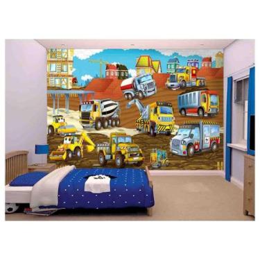 Imagem de Papel De Parede Infantil Trator Caminhão Kids Azs154 - Você Decora