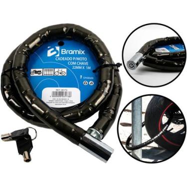 Imagem de Cadeado Para Moto Com Chave Trava De Segurança Articulada Anti Furto 2
