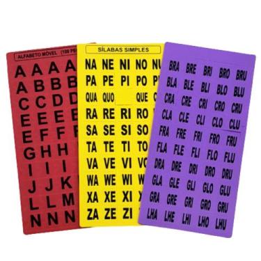 Imagem de Kit De Alfabetização 325 Peças Em Eva Alfabeto Silabas Simples E Compl
