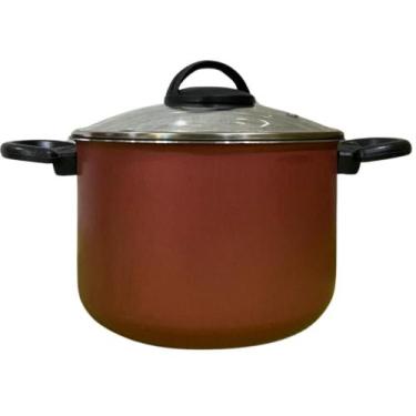 Imagem de Panela Caldeirão Teflon Antiaderente Vermelho Avulsa Com Alça +tampa D