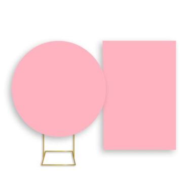 Imagem de Painel De Festa Redondo 1,50x1,50 + Painel Vertical 1,50x2,20 - Cor Li