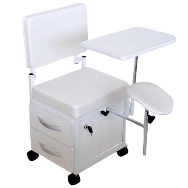 Imagem de Cirandinha Manicure Pedicure Evolux Branca Com Gaveta Branca - For-Ty 