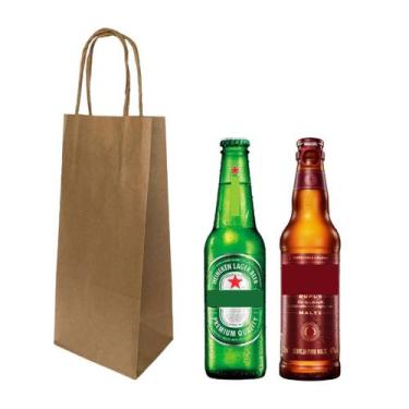 Imagem de Sacola De Papel Longneck Cerveja Bebidas C/10Un - Db