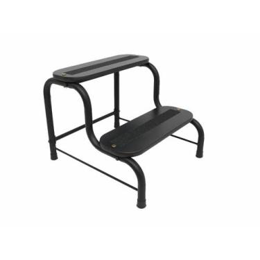 Imagem de Escada Clinica Tubular Preta - 02 Degraus - Arktus