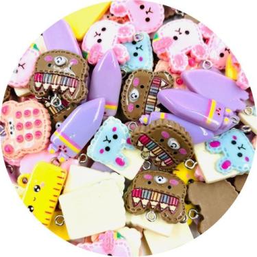 Imagem de Pingente Ursinhos Bichinhos 26x18mm 5pçs Infantil Diversos - Macall
