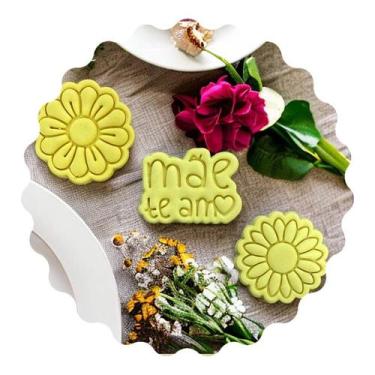 Imagem de Kit 3 Cortador Biscoito Dia das Mães Te Amo Flores - DOCE IMPRESSO,  6