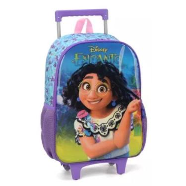 Imagem de Mochila Grande Rodinha Escolar Infantil Disney Encanto Roxo - Luxcel