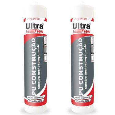 Imagem de Kit 2 Selante Vedante Poliuretano PU Ultraflex Bege Bisnaga 400g ITW