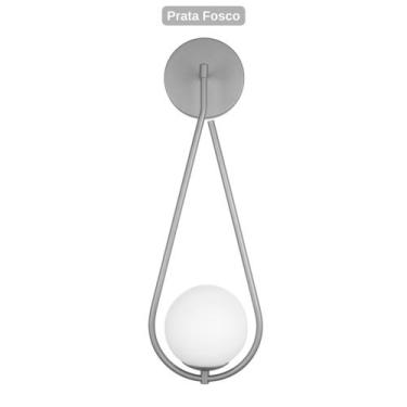 Imagem de Arandela Parede Gota Moderna Globo 12 Jabuticaba - Kazaprime, Cinza