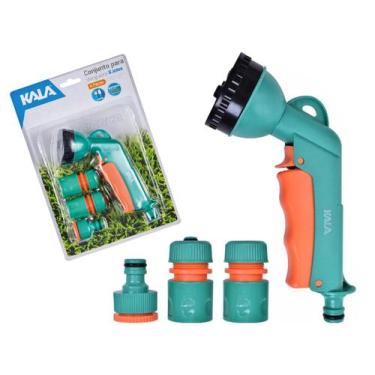 Imagem de Kit Para Mangueira Esguicho de 6 Jatos e Conexões 4 Peças - Kala