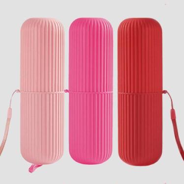 Imagem de Estojo Porta Escova De Dente Multiuso Para Viagem Escola 3un - Ladiv, 