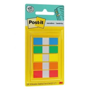 Imagem de Post-it Flag 5 Cores 100 Folhas 11,9 X 43,2 Mm - 3m
