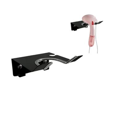 Imagem de zoele Suporte de parede portátil para vaporizador de roupas, suporte de ferro a vapor de tecido portátil, gancho de parede para máquina de passar a vapor portátil (preto)