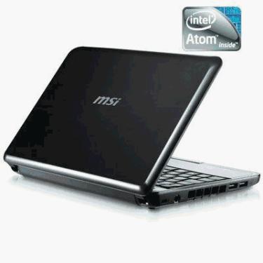 Imagem de MSI U100-876US Netbook preto de 10,1 polegadas - 6 horas de vida útil da bateria