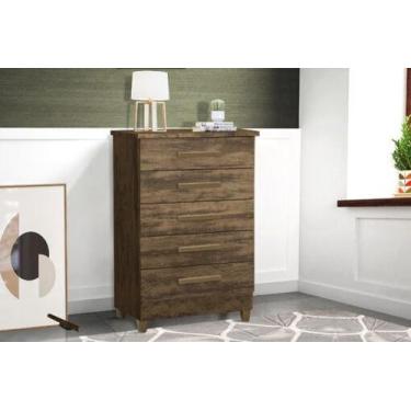 Imagem de Cômoda Paola 5 gavetas Rudrack - rud rack,  cacau