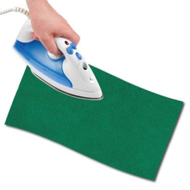 Imagem de USIT, 1 patch de reparo de camurça simulada a ferro, 45,7 cm x 11,4 cm, ideal para consertar calças, jaquetas e camisas, corantes inalteráveis, verde