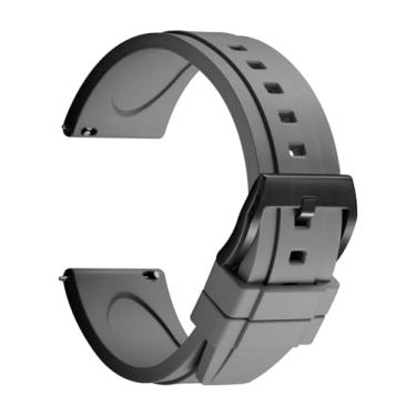 Imagem de REZERO Pulseiras de borracha de borracha, de liberação rápida, pulseiras de relógio esportivo de substituição 19 20 21 22 23 24 mm para homens, mulheres, adolescentes e presentes