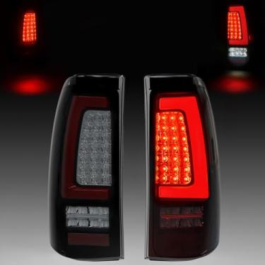 Imagem de OKSIWA Lanterna traseira de LED completa para Chevy Silverado 2003-2006, luz de corrida com design exclusivo, seta, luz de ré, conjunto de luzes traseiras, fácil de instalar, à prova d'água