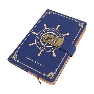 Imagem de Diário Com Cadeado, Diário Com Cadeado Com Cadeado de Combinação, Caderno de Couro PU Vintage Tamanho A5 Com Capa à Prova D'água, Presente para Amigos e Familiares, Diário de