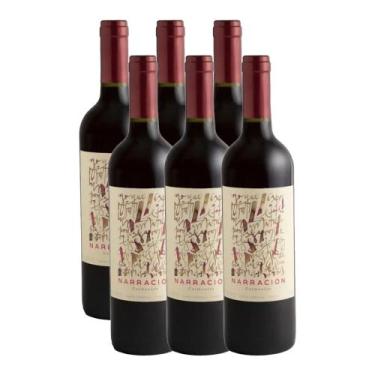 Imagem de Vinho Tinto Narracion Carmenere Chile 750ml Kit 6 Unidades
