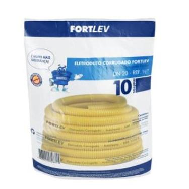 Imagem de Eletroduto Conduite Corrugado 20Mm Ou 1/2'' X 10 Metros Amarelo PVC Ro