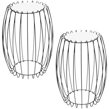 Imagem de Kit Mesa Apoio Lateral 43 Cm Tampo Vidro Branco Base Metal Preto Nacc Branco Preto