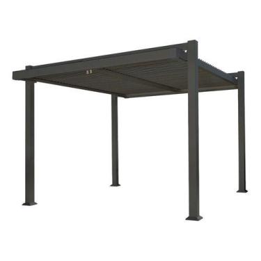 Imagem de Pergolado Alumínio Cobertura Retrátil E Manivela 2,4x3,3x3m - Naterial