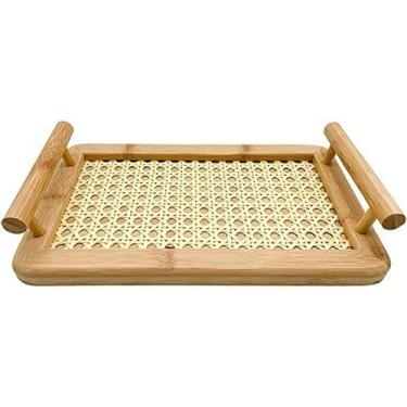 Imagem de Bandeja Retangular de Bambu Palhinha 25cm - Oikos